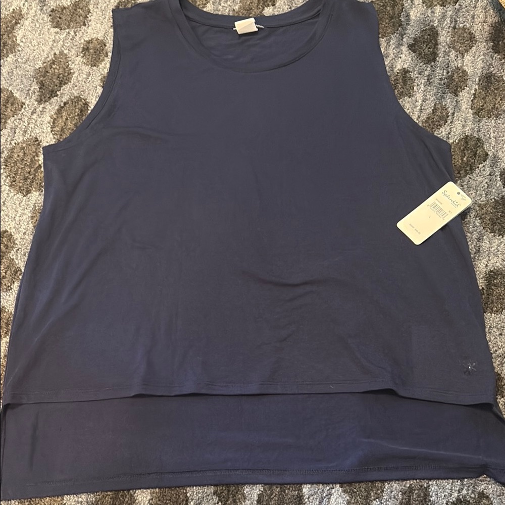 Splendid Blue Sleeveless Tank Top Relaxed Fit